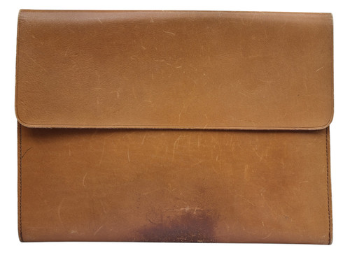 Vintage tan leather portfolio - vintage,